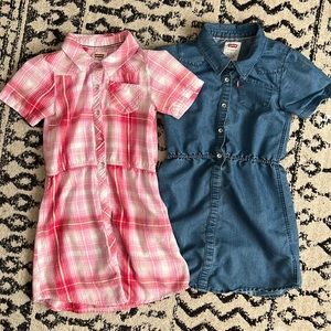 2 adorable Levi collar button up dresses